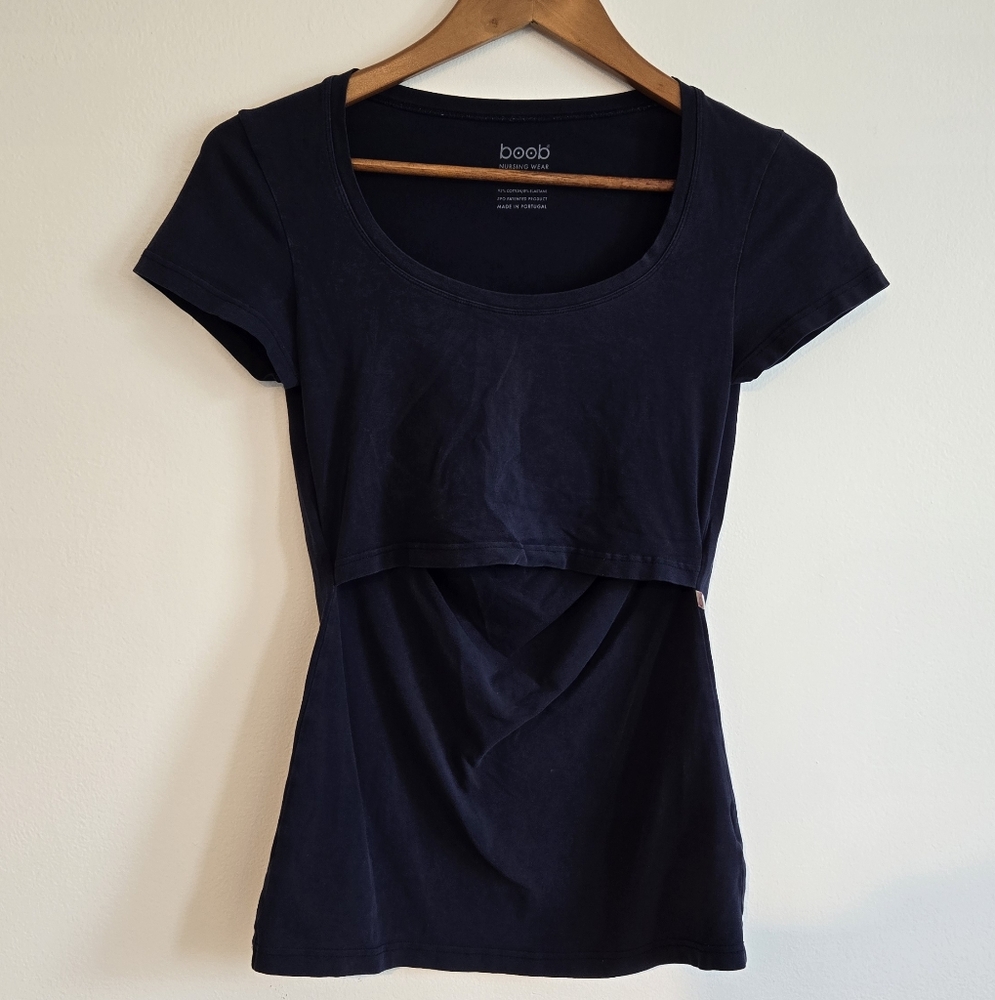Boob Design Navy Blue Nursing Top